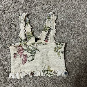 Floral Crop Tank